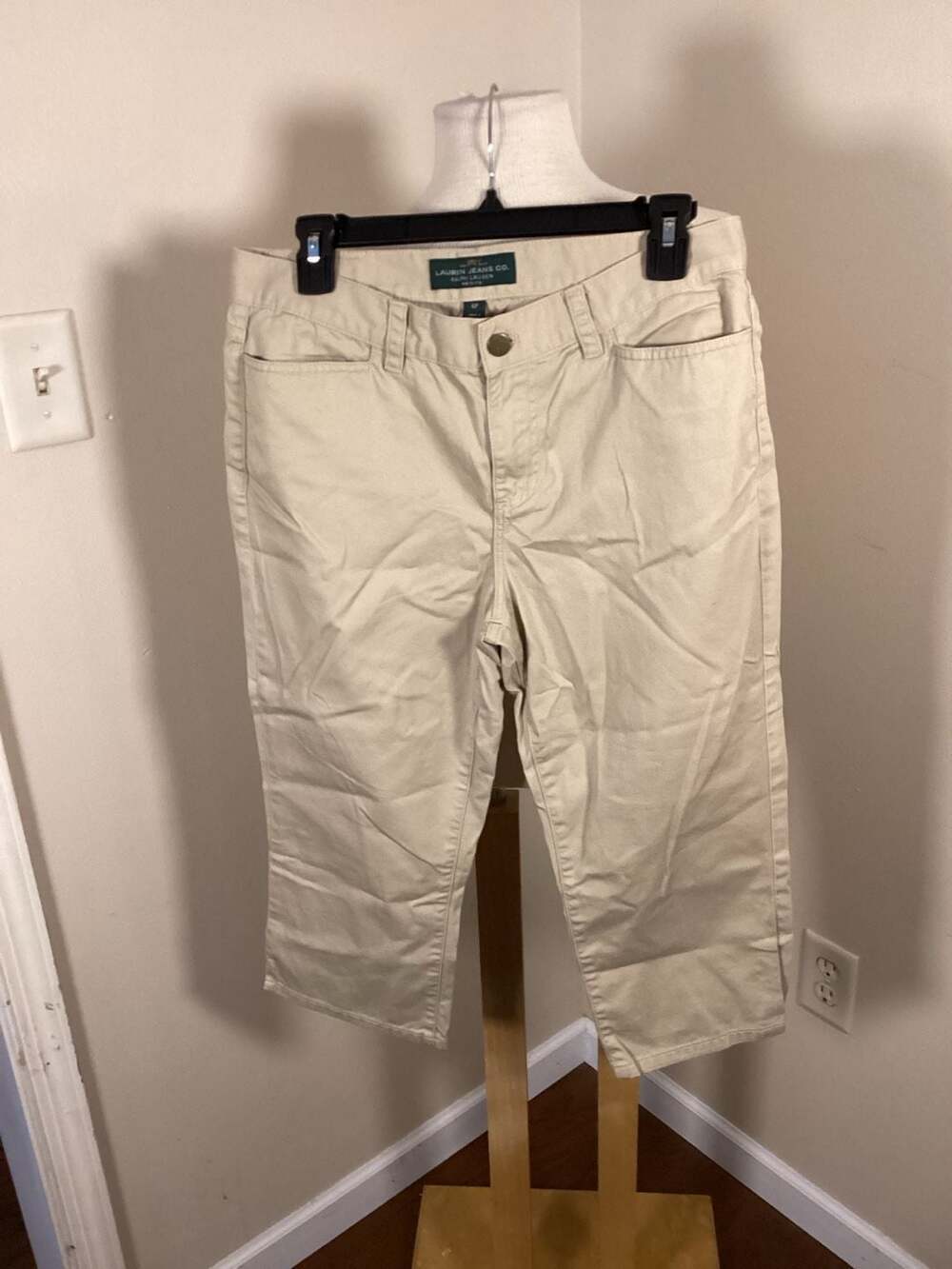 Lauren Jeans Co. Ralph Lauren Petite Khaki Mid-Calf Capri Pants Size 6P